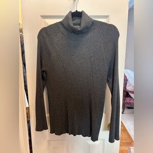 Motive Dark Gray Heather Ribbed Sweater Turtleneck. Super Soft. Size XL.
